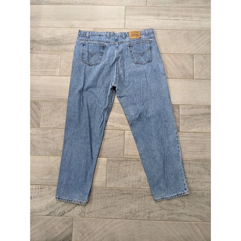 Vintage 1980-90s Levi's Blue‎ Denim White Tab #575 Made in USA 44x32 High Rise